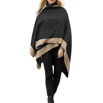 Draped Poncho Lightweight Breathable Cotton-Microfiber