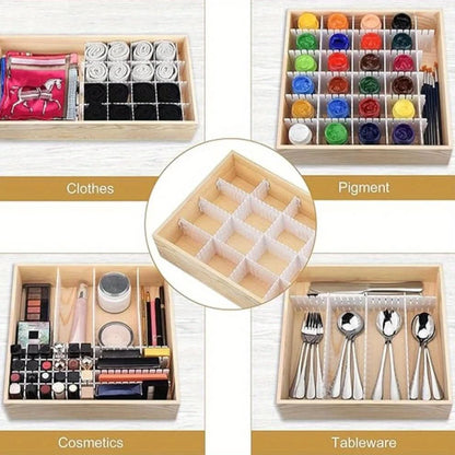 Drawer Divider Set Adjustable & Cut-To-Fit Set Of 4