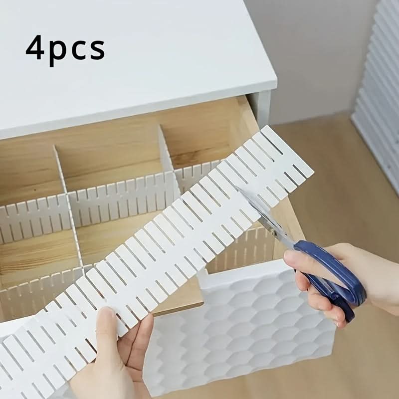 Drawer Divider Set Adjustable & Cut-To-Fit Set Of 4