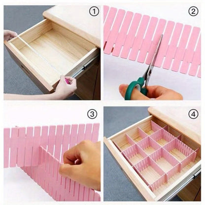 Drawer Divider Set Adjustable & Cut-To-Fit Set Of 4