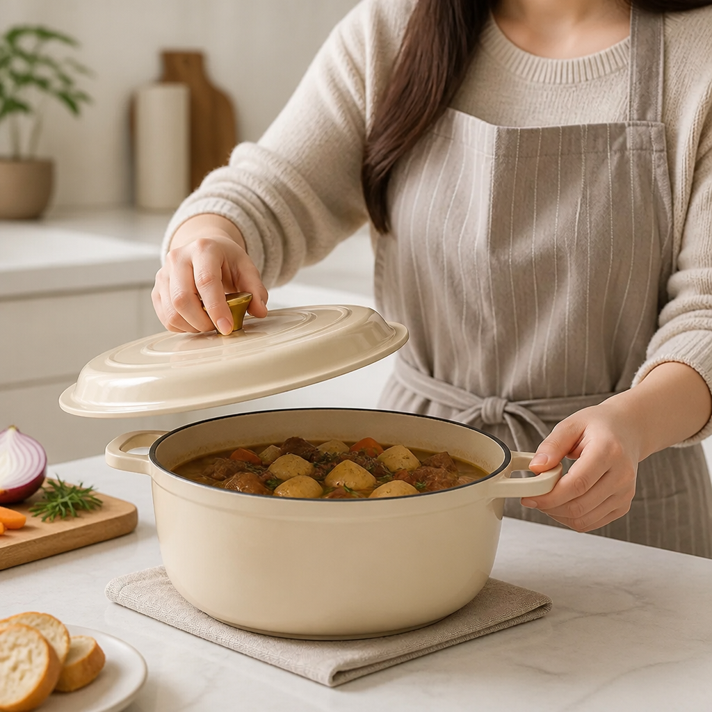 Dutch Oven Enamel-Coated Cast Iron 3.17 Quart