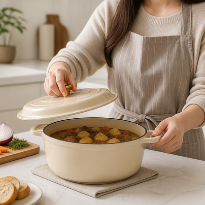 Dutch Oven Enamel-Coated Cast Iron 3.17 Quart
