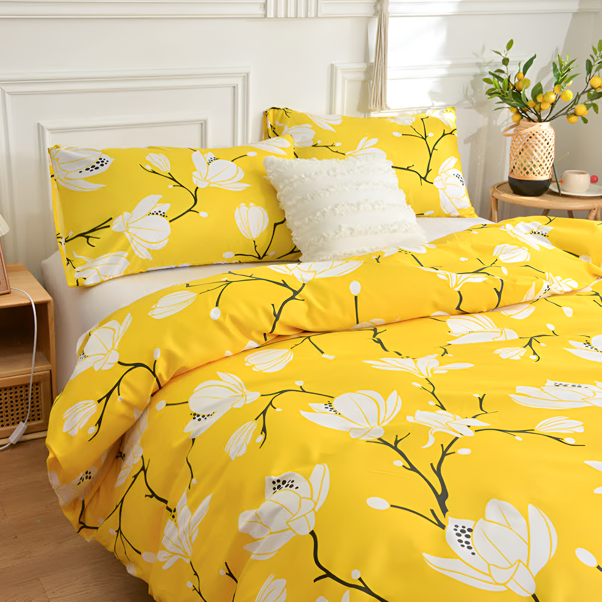 Duvet Cover Set Brushed Microfiber Zip & Inner Ties