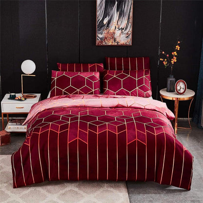 Duvet Cover Set Galaxy Geometric Dual-Sided Microfiber