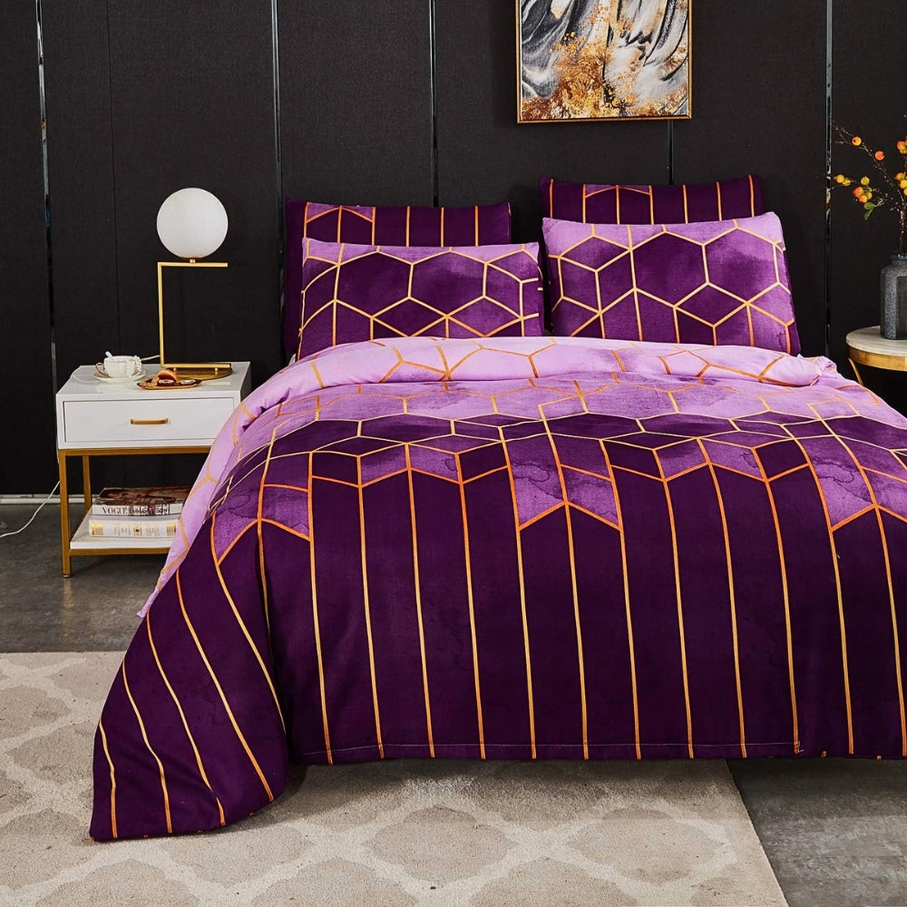 Duvet Cover Set Galaxy Geometric Dual-Sided Microfiber