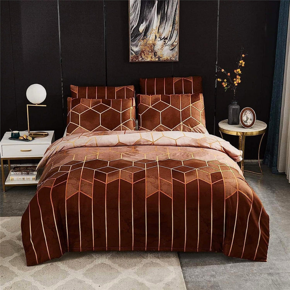 Duvet Cover Set Galaxy Geometric Dual-Sided Microfiber