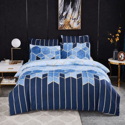 Duvet Cover Set Galaxy Geometric Dual-Sided Microfiber