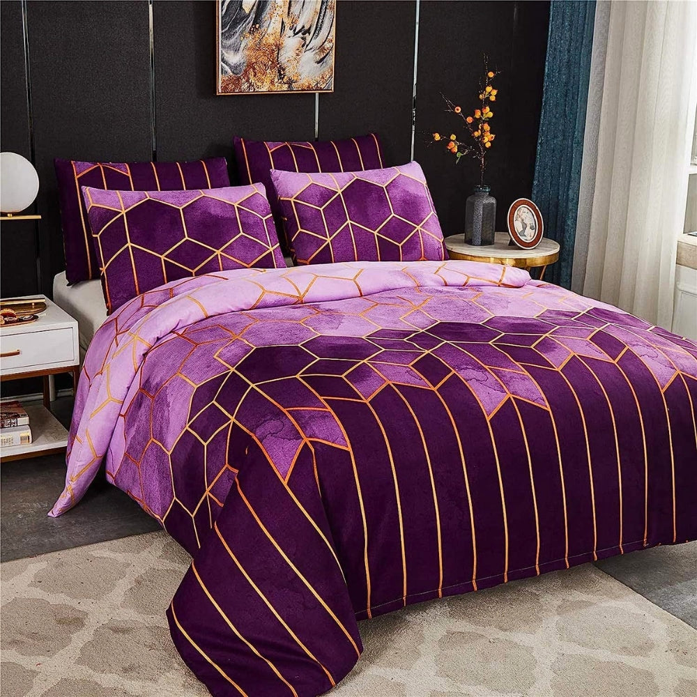 Duvet Cover Set Galaxy Geometric Dual-Sided Microfiber