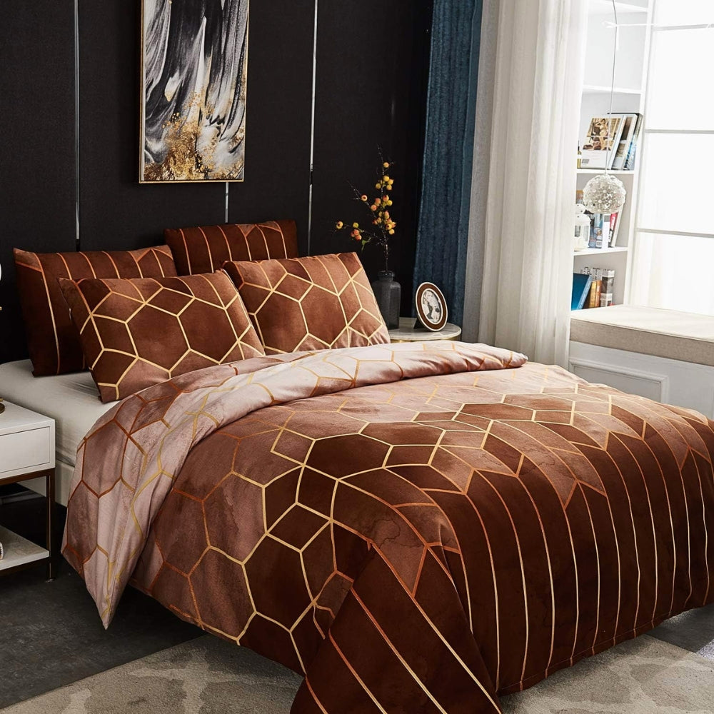 Duvet Cover Set Galaxy Geometric Dual-Sided Microfiber