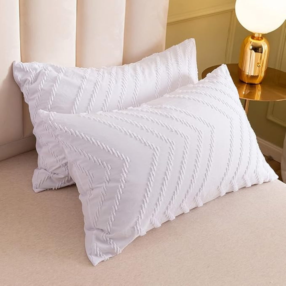 Duvet Cover Set Plush Chevron Microfiber Machine Washable