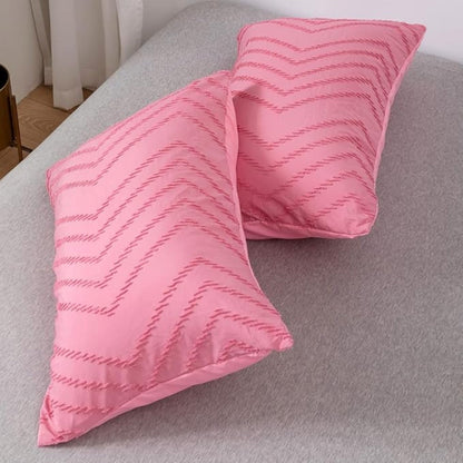 Duvet Cover Set Plush Chevron Microfiber Machine Washable