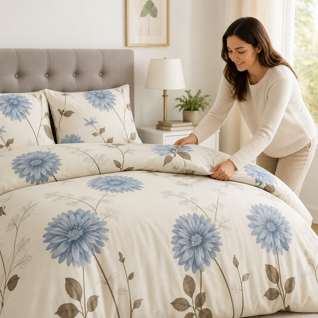 Duvet Cover Set Reactive-Dyed Microfiber All-Season