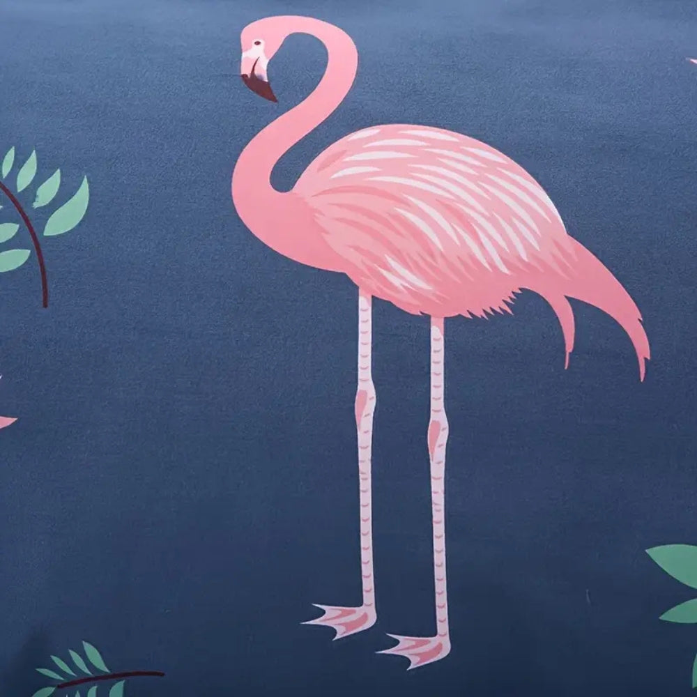 Duvet Cover Set Tropical Flamingo Soft Microfiber Machine Washable