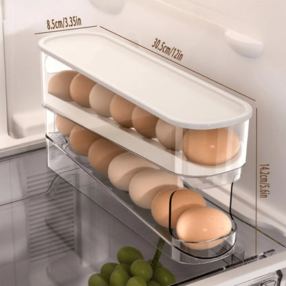Egg Organizer Automatic Sliding 16-Egg Capacity
