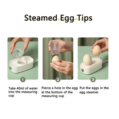 Electric Egg Cooker Boil & Poach 2-Egg Capacity