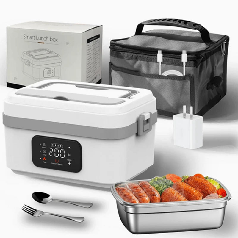 Electric Lunch Box Cordless Self-Heating Stainless Steel Inner Container