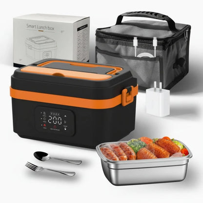Electric Lunch Box Cordless Self-Heating Stainless Steel Interior