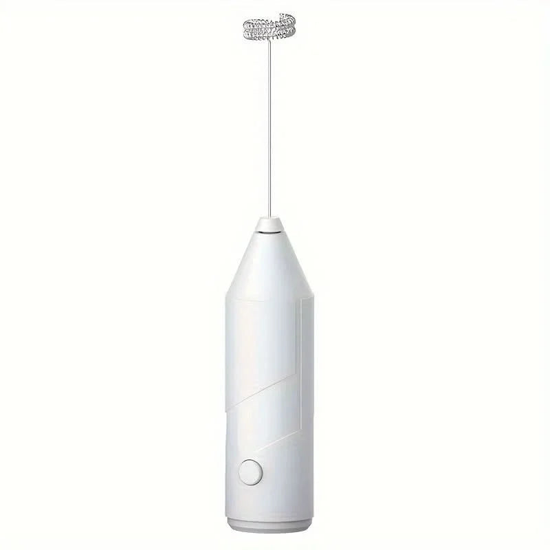 Electric Milk Frother Handheld High-Speed Whisk & One-Button