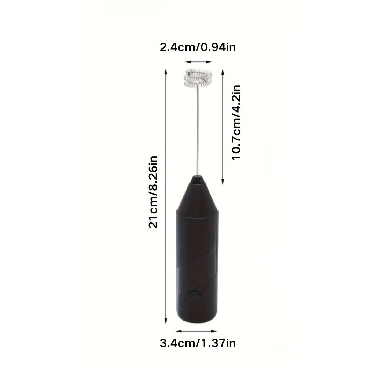 Electric Milk Frother Handheld High-Speed Whisk & One-Button