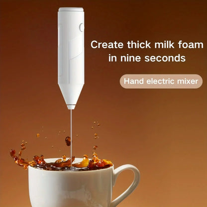 Electric Milk Frother Handheld High-Speed Whisk & One-Button