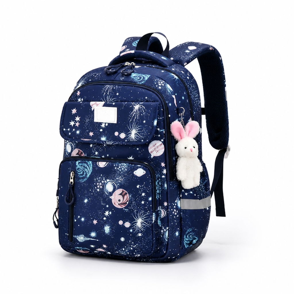 Elementary School Backpack Six Compartments & Reflective Strips