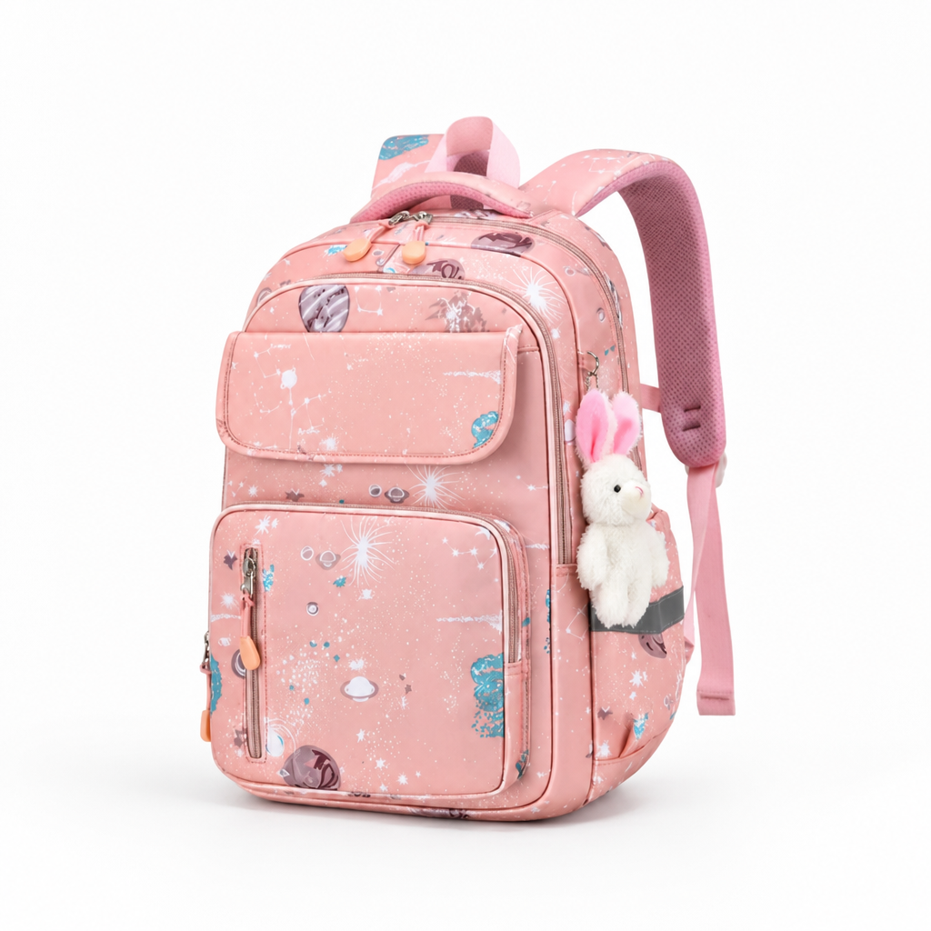 Elementary School Backpack Six Compartments & Reflective Strips