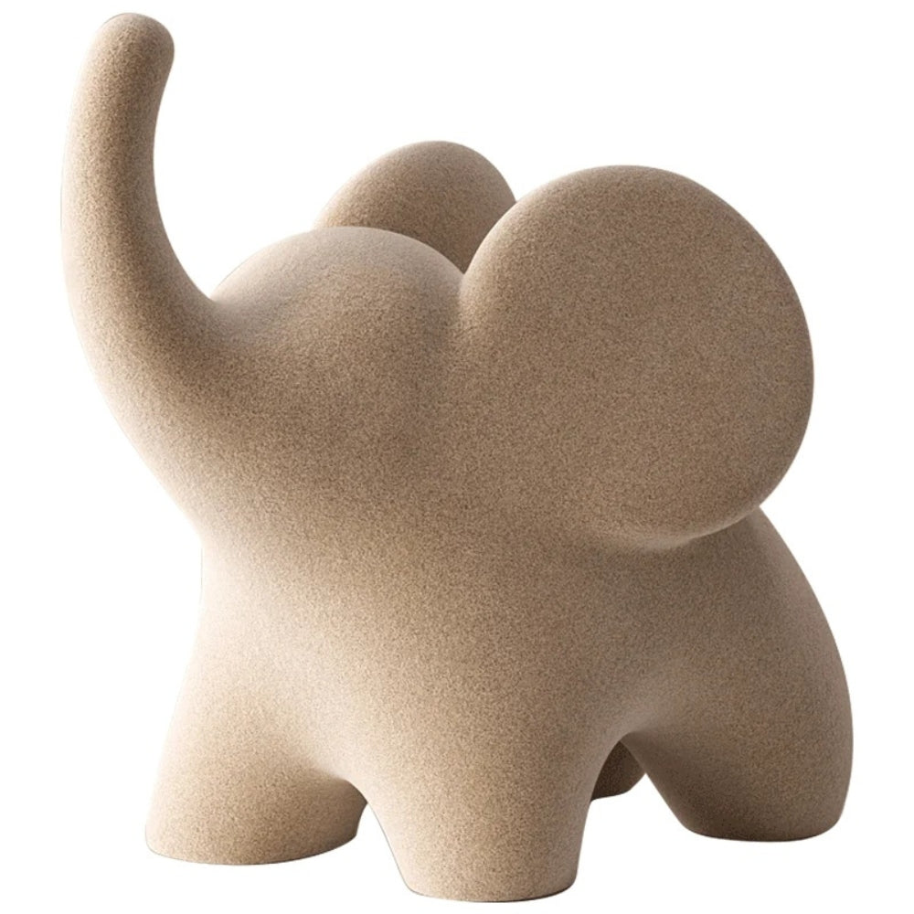 Elephant Figurine Minimalist Matte & Lightweight Resin