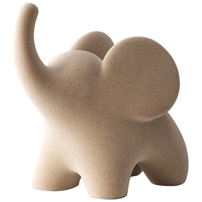 Elephant Figurine Minimalist Matte & Lightweight Resin