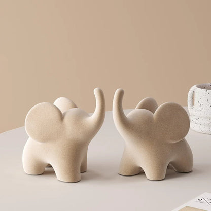 Elephant Figurine Minimalist Matte & Lightweight Resin