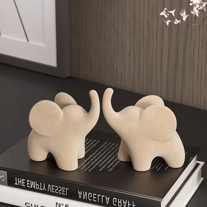 Elephant Figurine Minimalist Matte & Lightweight Resin