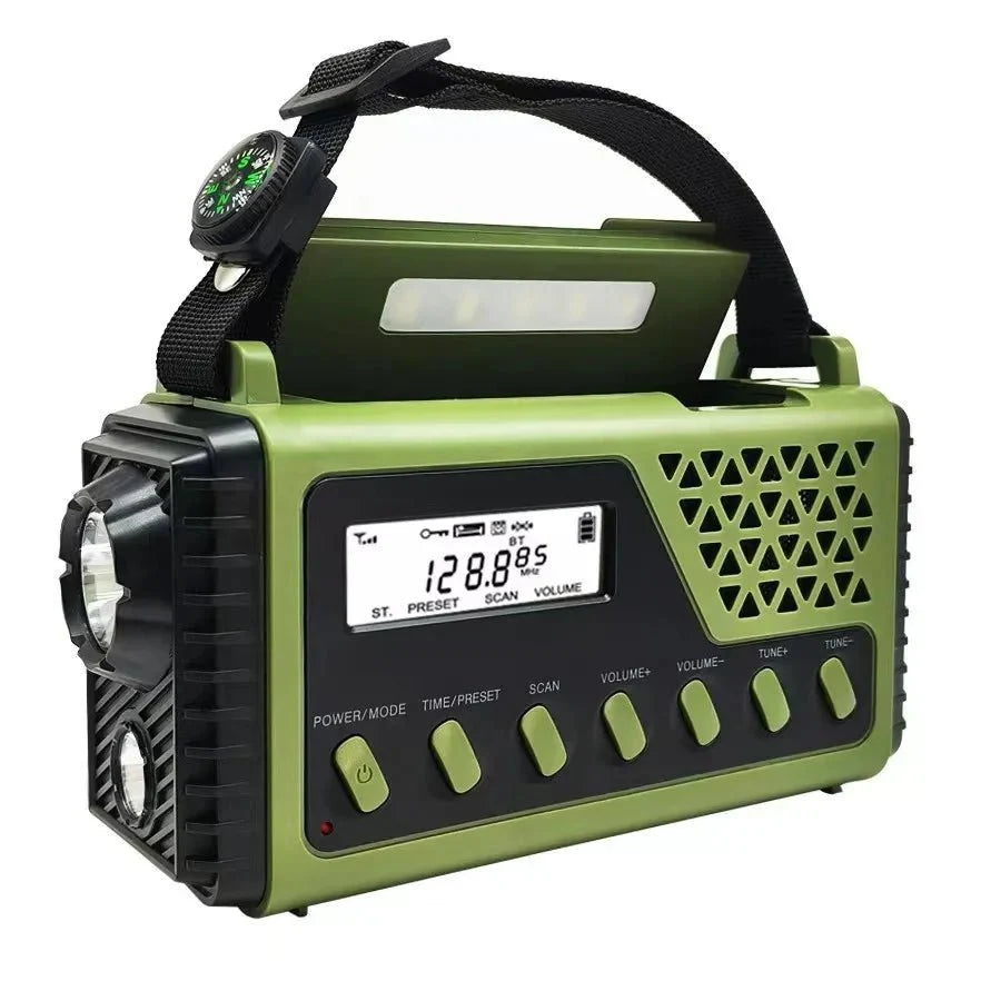 Emergency Radio Hand Crank & Solar 10,000mAh Power Bank