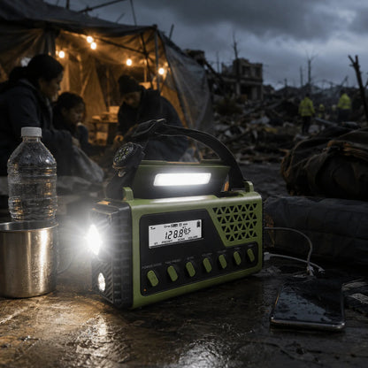 Emergency Radio Hand Crank & Solar 10,000mAh Power Bank