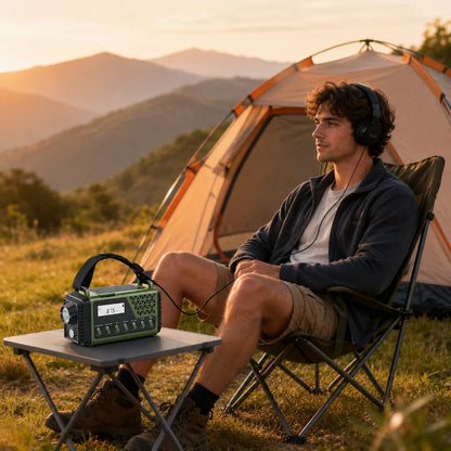 Emergency Radio Hand Crank Solar Charging 10000mAh Power Bank