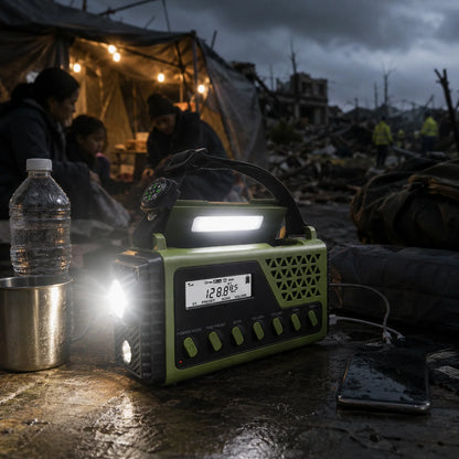 Emergency Radio Hand Crank Solar Charging 10000mAh Power Bank