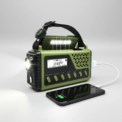 Emergency Radio Hand Crank Solar Charging 10000mAh Power Bank