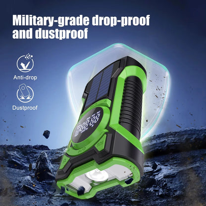 Emergency Radio Solar Hand Crank Charging 5000mAh Power Bank