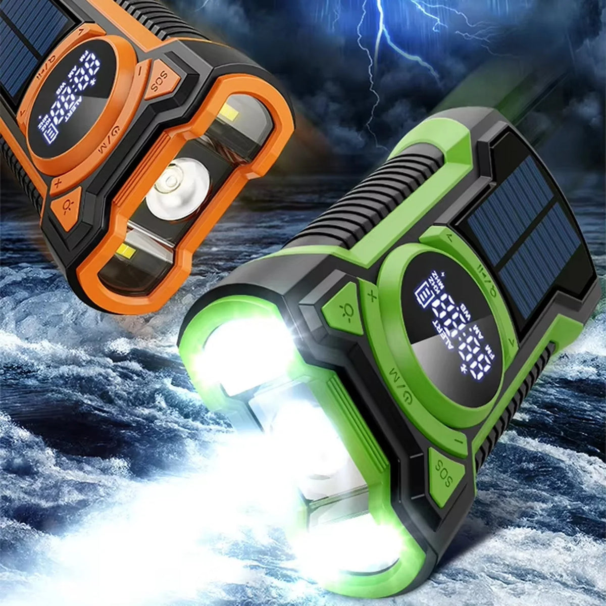Emergency Radio Solar Hand Crank Charging 5000mAh Power Bank