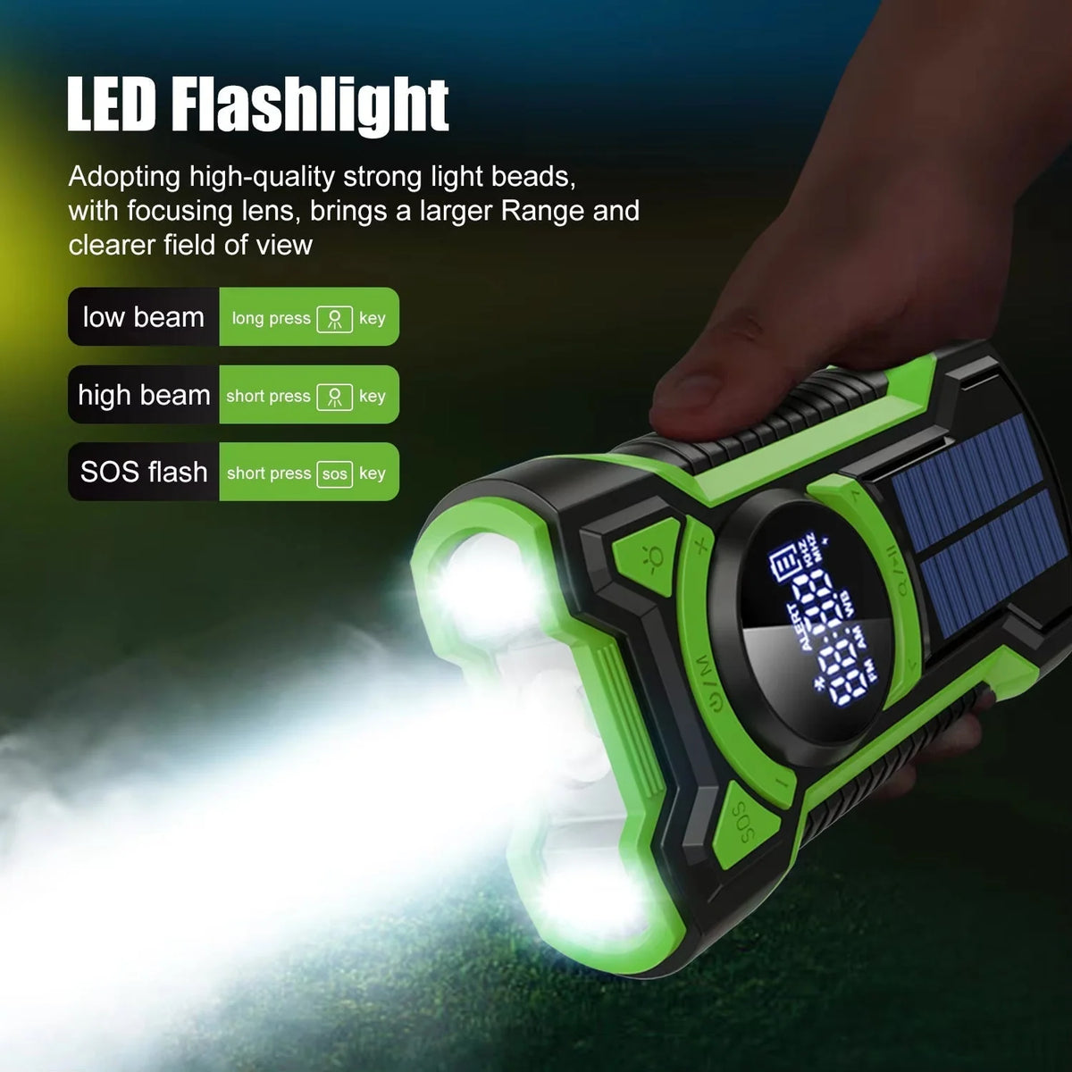 Emergency Radio Solar Hand Crank Charging 5000mAh Power Bank