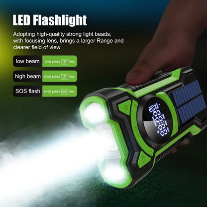 Emergency Radio Solar Hand Crank Charging 5000mAh Power Bank