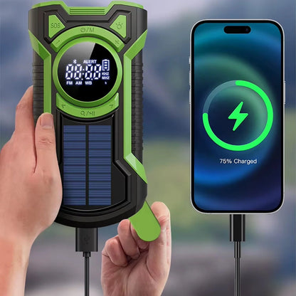Emergency Radio Solar Hand Crank Charging 5000mAh Power Bank