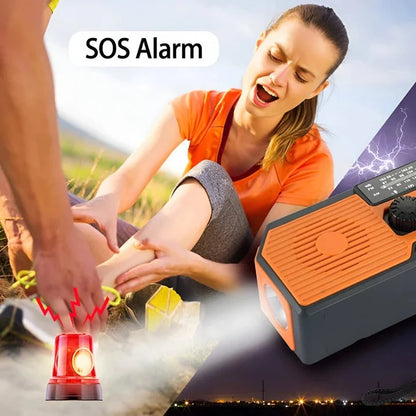 Emergency Radio Solar & Hand Crank USB Phone Charging