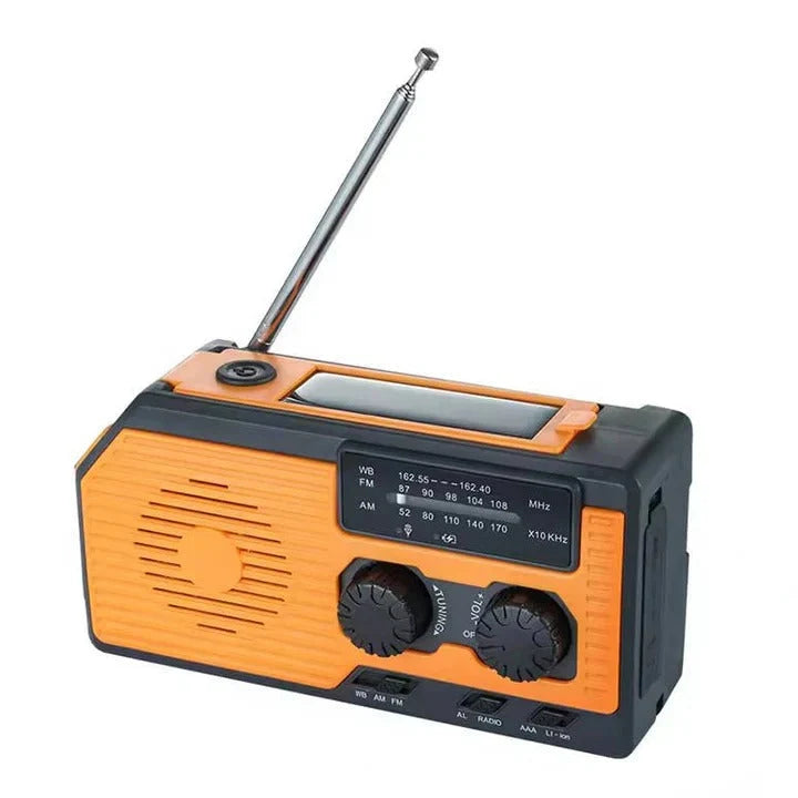 Emergency Radio Solar & Hand Crank USB Phone Charging