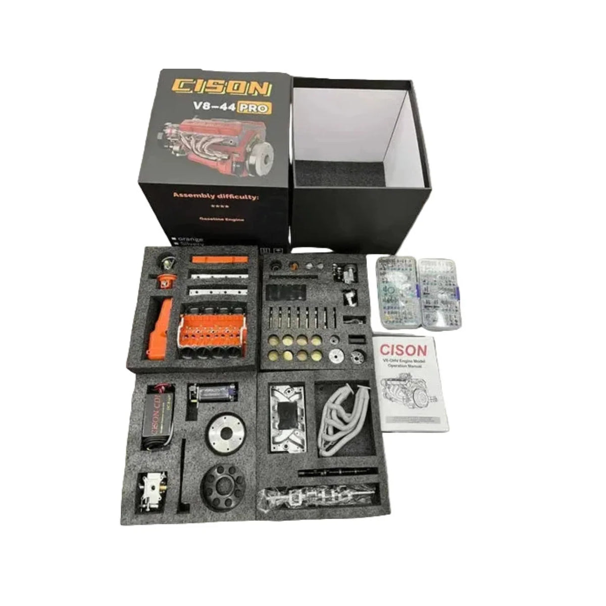 Engine Kit V8 Gasoline-Powered CNC-Machined Metal