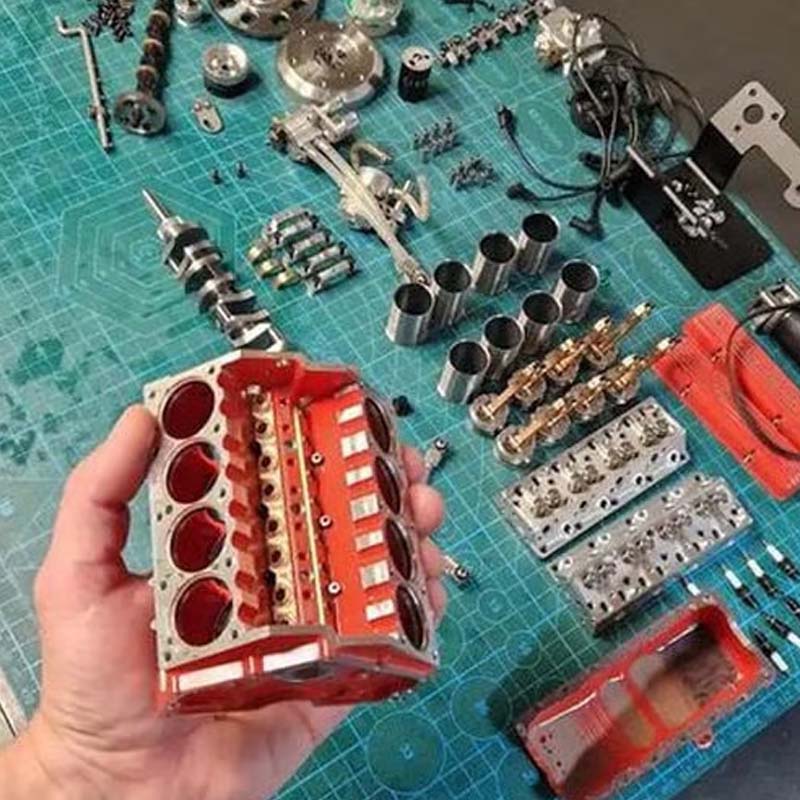 Engine Kit V8 Gasoline-Powered CNC-Machined Metal