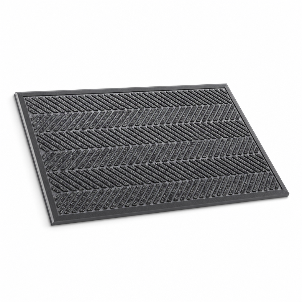 Entrance Mat Herringbone Non-Slip Backing Easy-Clean