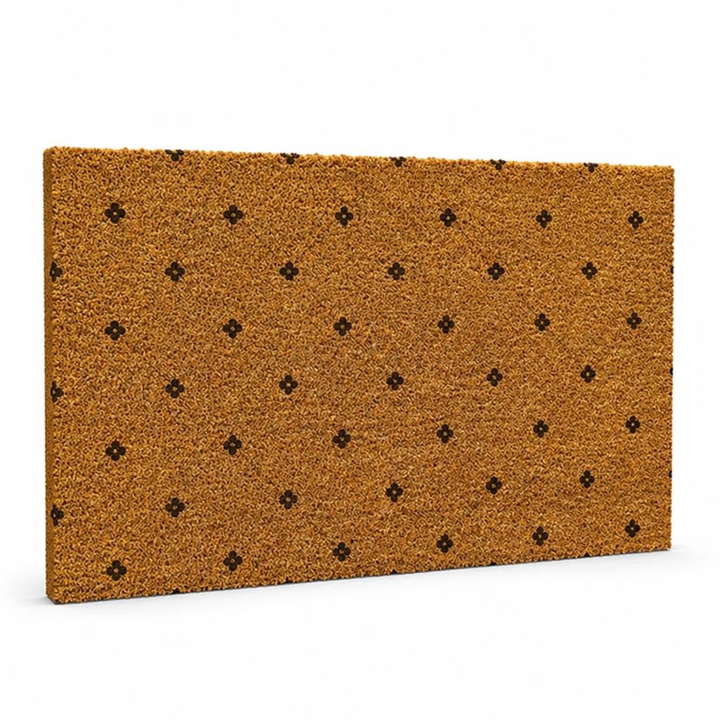 Entrance Mat Leaf Pattern Durable Fibers Non-Slip Backing