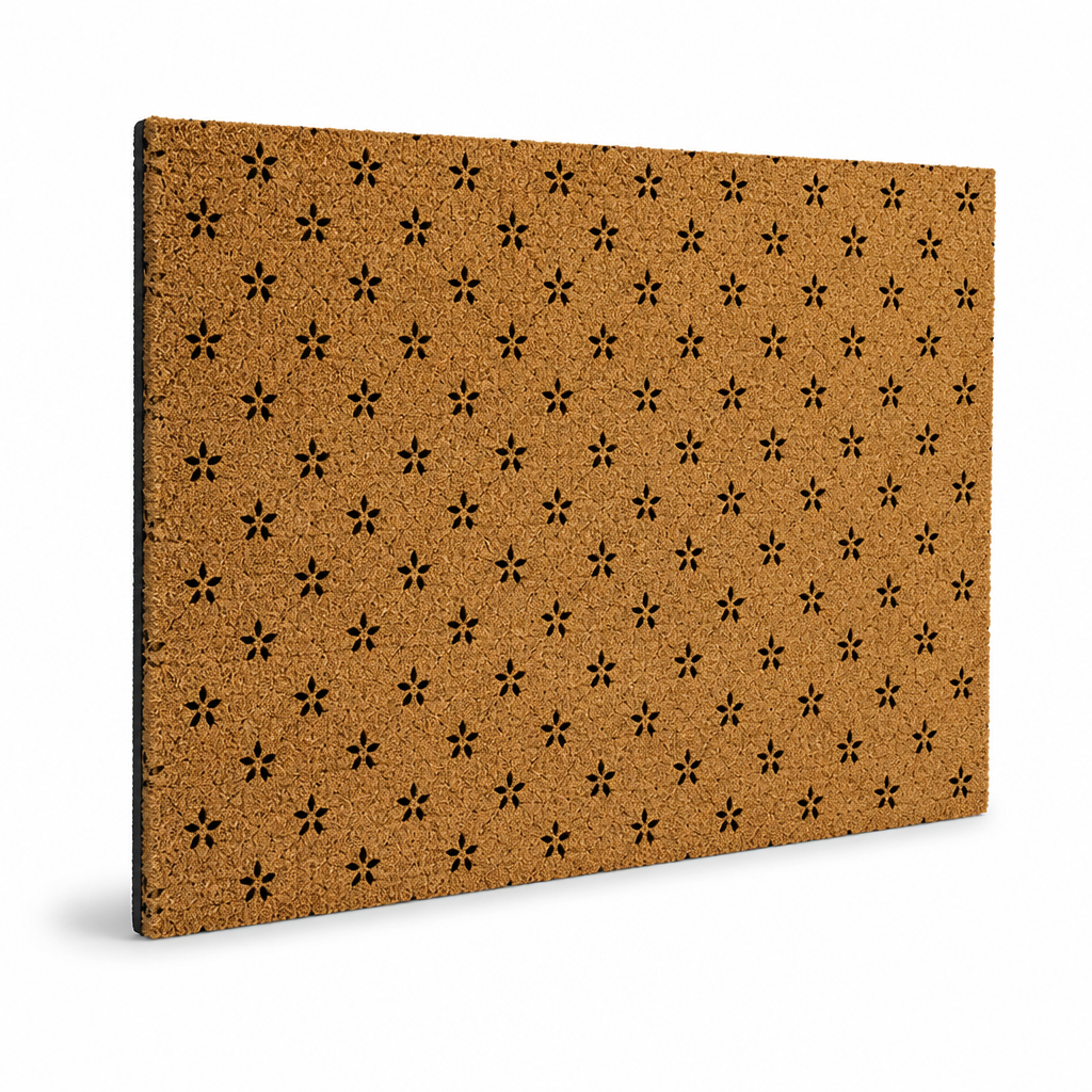 Entrance Mat Leaf Pattern Durable Fibers Non-Slip Backing
