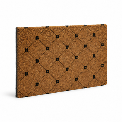 Entrance Mat Leaf Pattern Durable Fibers Non-Slip Backing