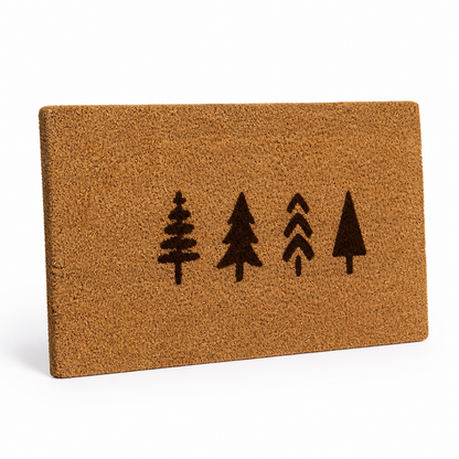 Entrance Mat Leaf Pattern Durable Fibers Non-Slip Backing