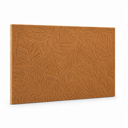 Entrance Mat Leaf Pattern Durable Fibers Non-Slip Backing